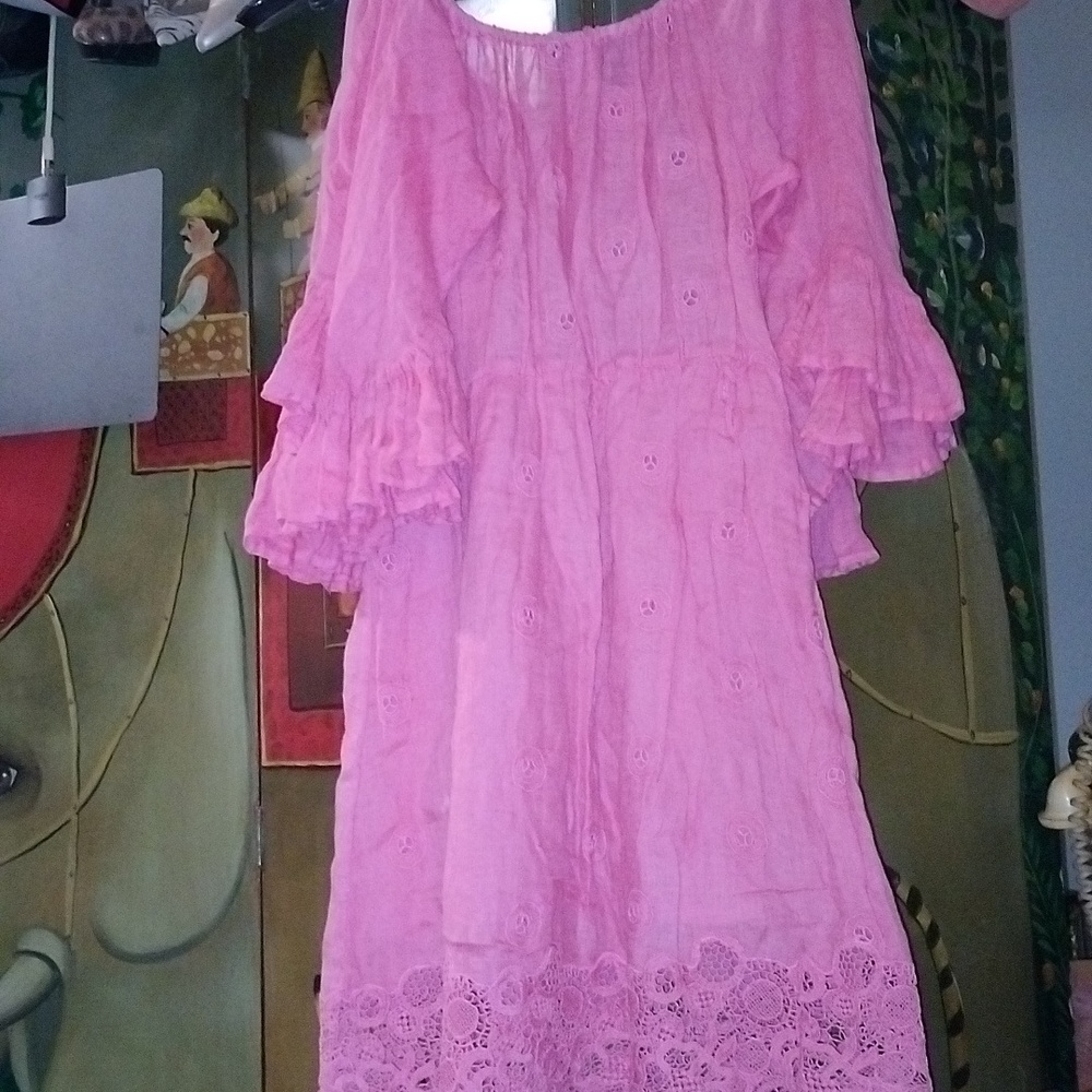 Gorgeous Italian Ruffles/Eyelet Dress - Picture 4 of 5